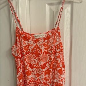 Abercrombie & Fitch Orange and White Camisole